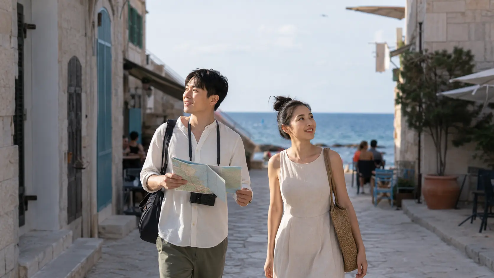 Travellers exploring a new destination